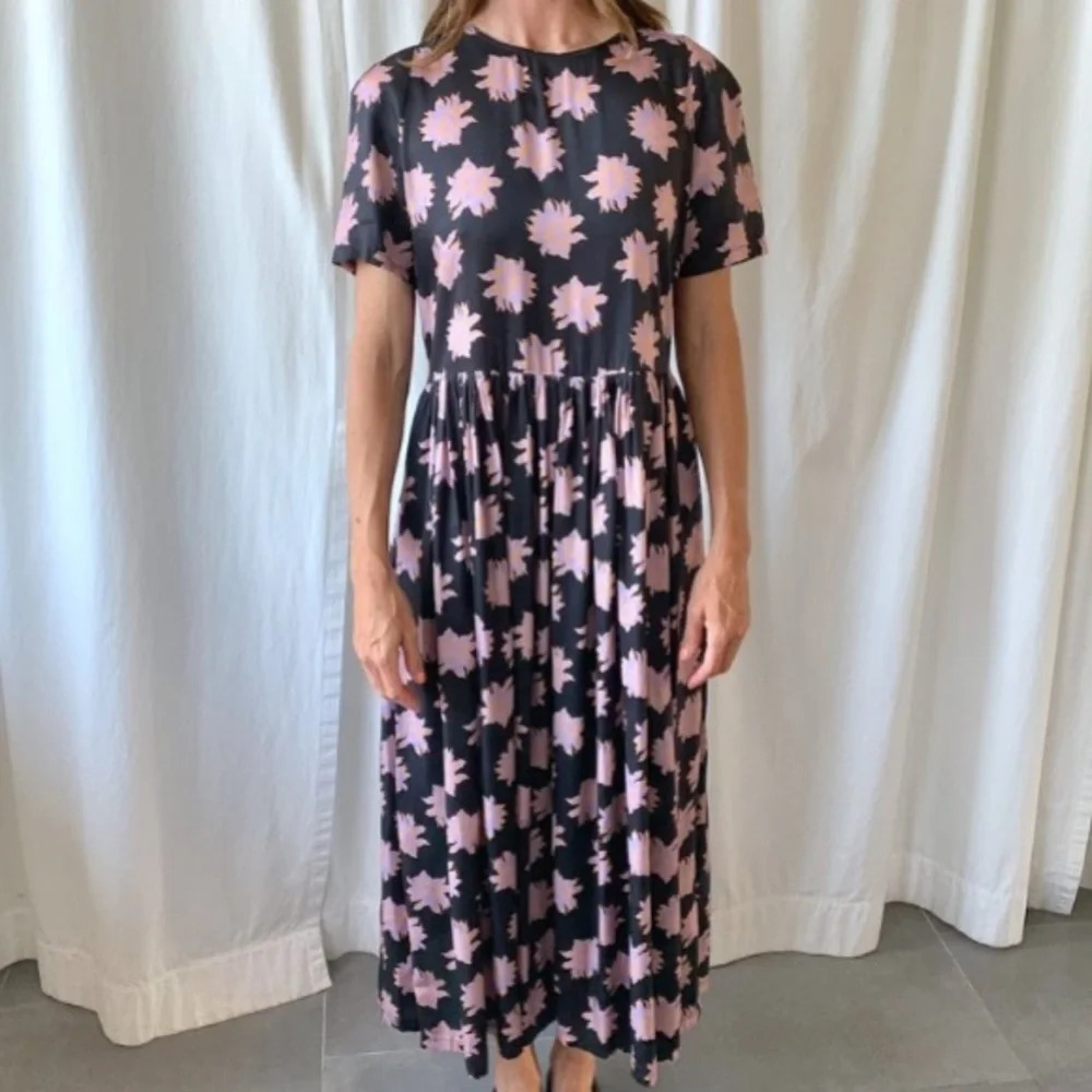 No. 6 Store Lilac floral Maeve Dress key hole short sleeve size 2